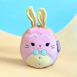 Squishmallows 12" Cookie Bunny Lindy With Pastel Pink and Yellow Icing NEW